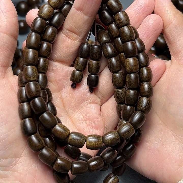 沉香手串华*白棋玉化