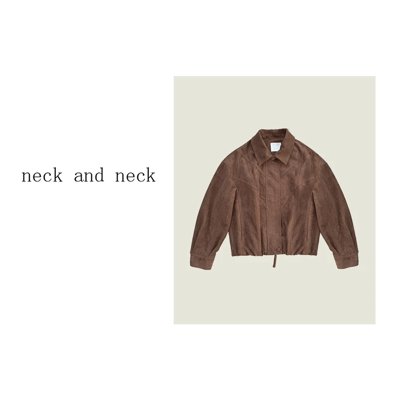 【 neck and neck 】“ 卢本斯旧街 ”  复古棕色麂皮绒翻领夹克外套