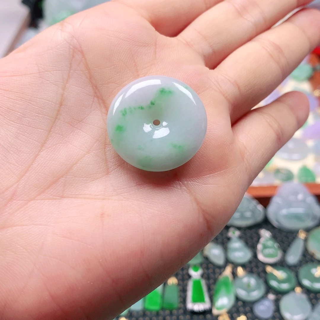 翡翠未镶嵌吊坠(不含链)，***，