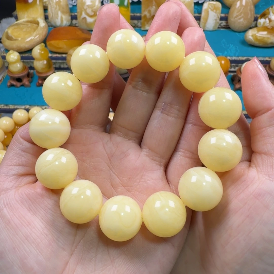 琥珀未镶嵌手链同料