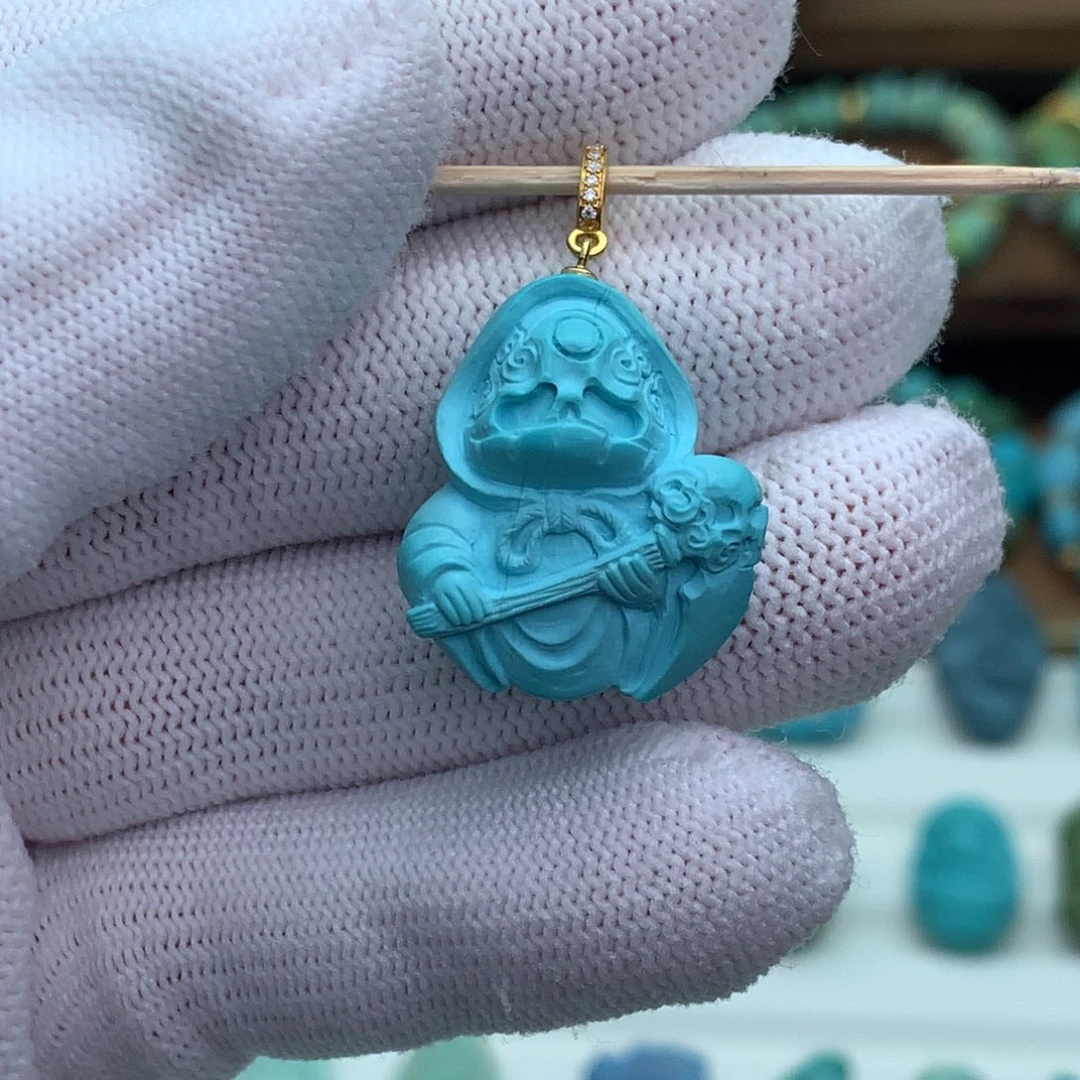 未镶嵌绿松石珠宝奇石阿飘