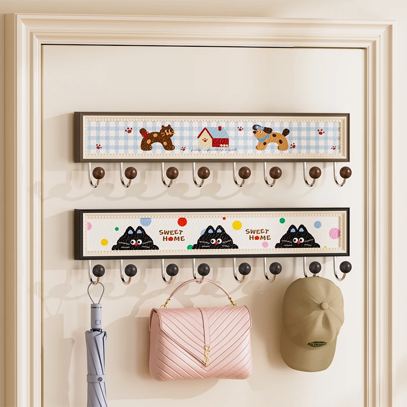 【TOOLCLUB】多巴胺联排吸盘挂钩门后挂衣架免打孔强力承重多功能架