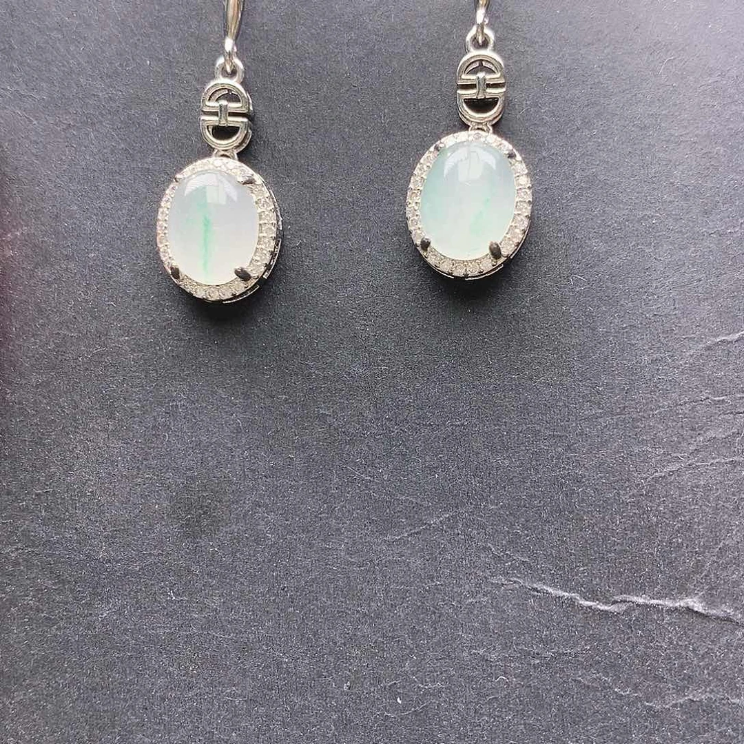 石英质玉合金耳坠