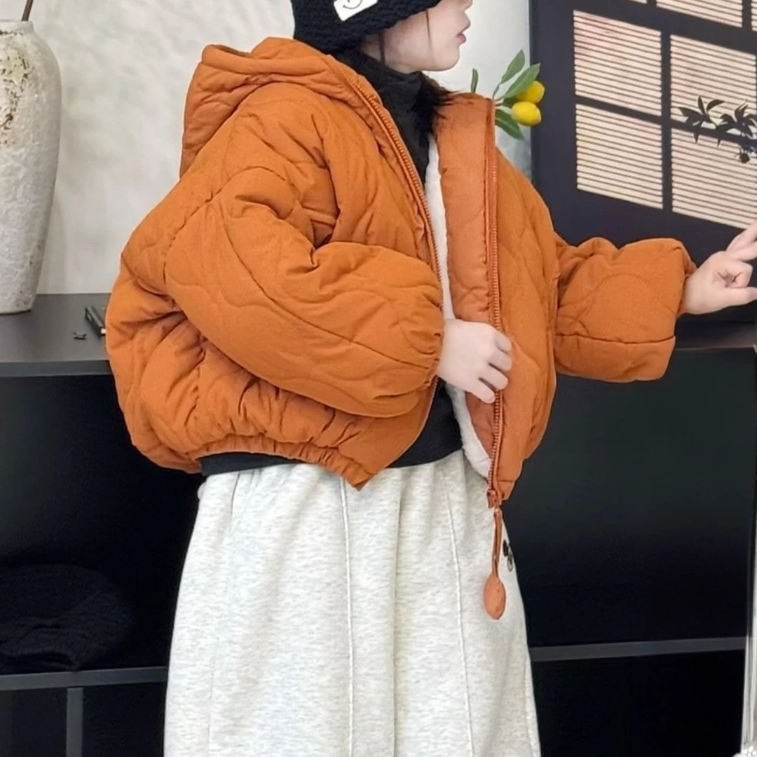女童加厚保暖连帽面包棉袄冬季新款儿童宝宝韩系超好看夹棉外套潮