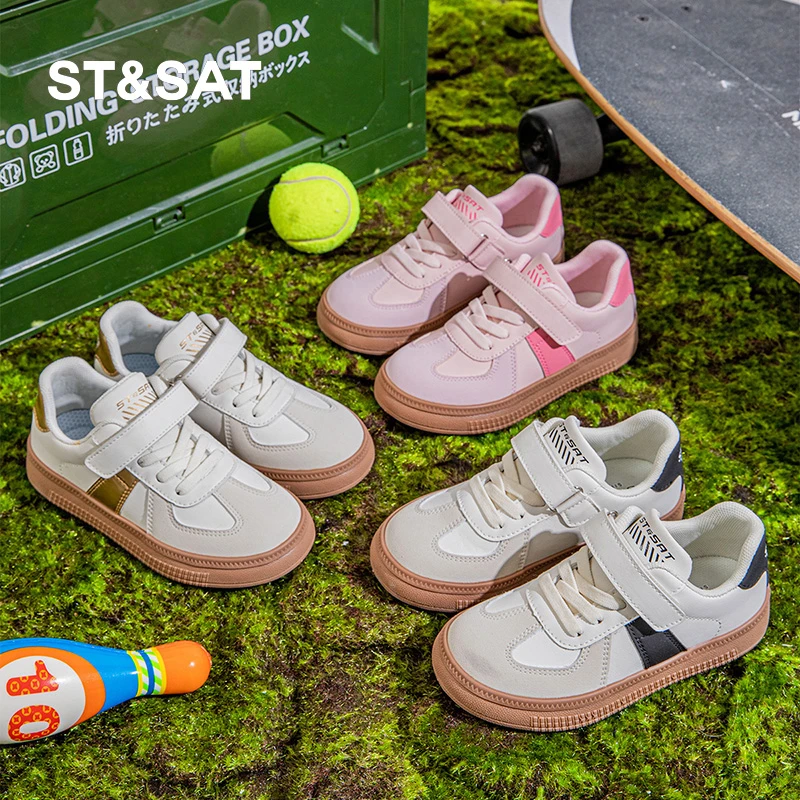 星期六2025春季新款板鞋透气舒适软底防滑运动鞋休闲百搭童鞋1103