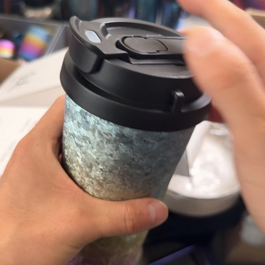 纯钛炫彩咖啡杯一个