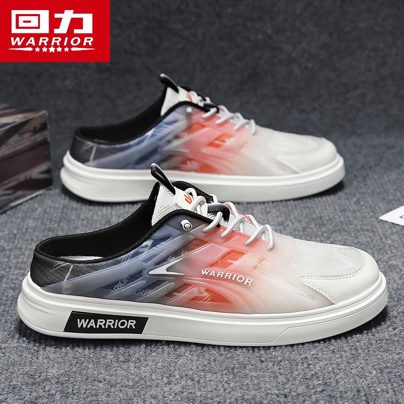 回力男鞋冬季网面透气2025年男士休闲百搭懒人少年一脚蹬半拖潮鞋