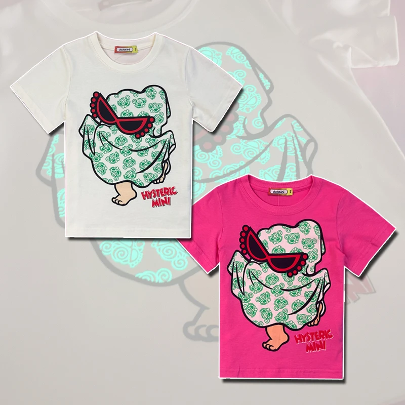 276夜光幽灵短袖T恤潮牌圆领个性印花童装夏季轻薄纯棉发光童装
