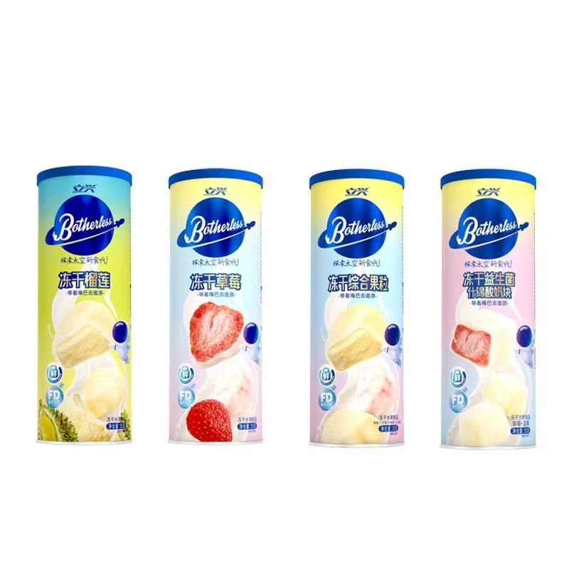 LIXING/立兴冻干榴莲草莓28g好吃水果干酥口味网红罐装冻干水果脆