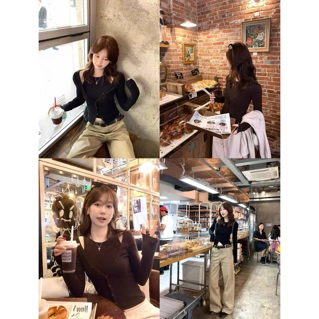 徐秋阳   辣妹真两件（羊毛） 秋季新款百搭时尚休闲显白套装13597