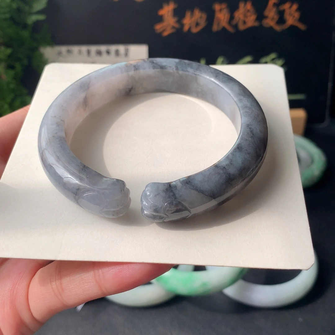 翡翠未镶嵌手镯41号58.7-12.4-9.6猫爪