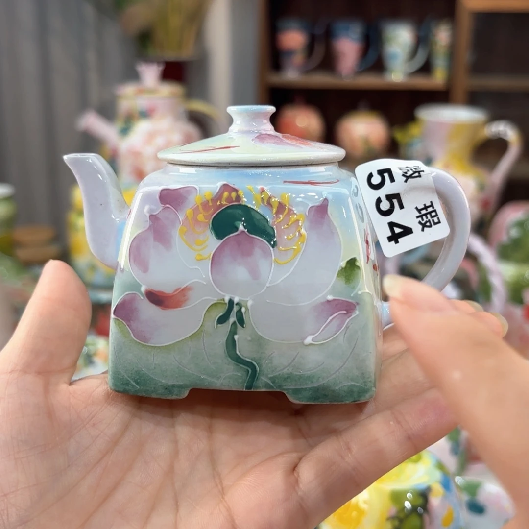 景德镇手绘高温釉下彩陶瓷茶具