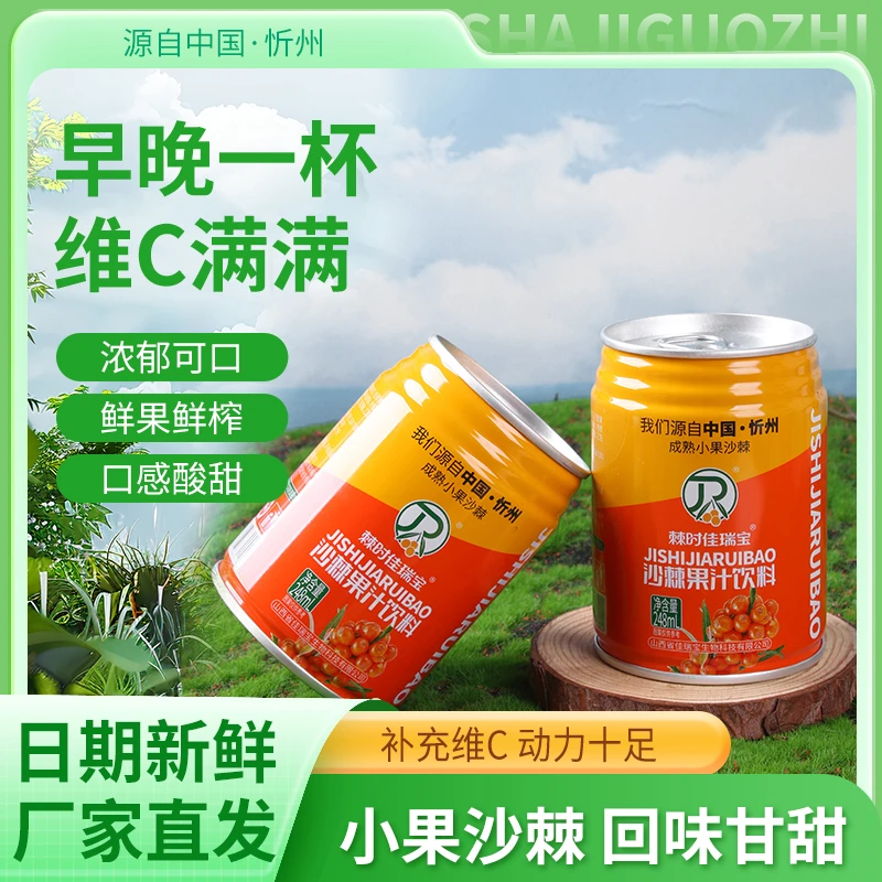 【胖虎专属】棘时佳瑞宝成熟野生小果沙棘鲜榨沙棘果汁酸甜好喝休闲