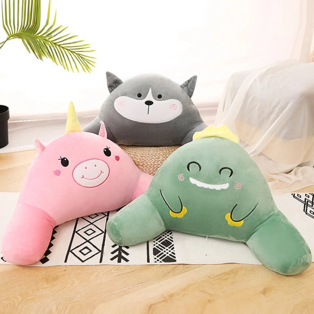 腰枕背靠福利抱枕奶油风头层牛皮极简风意式简约婚床大床真皮床