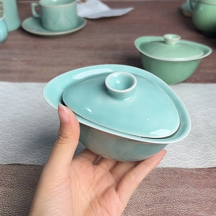 龙泉云间青瓷小米茶器