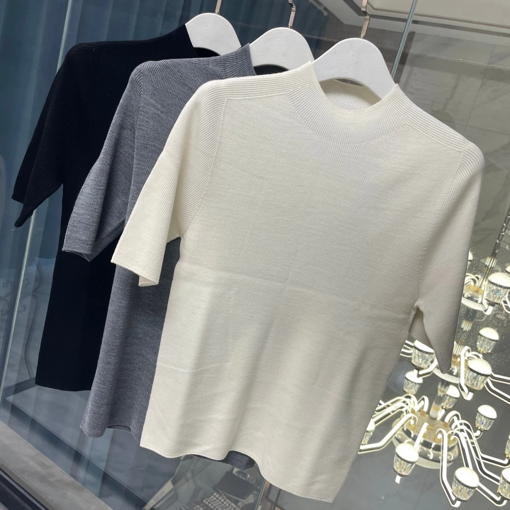 漠北绒妹2-28-3-半袖高织高密精纺羊毛打底衫