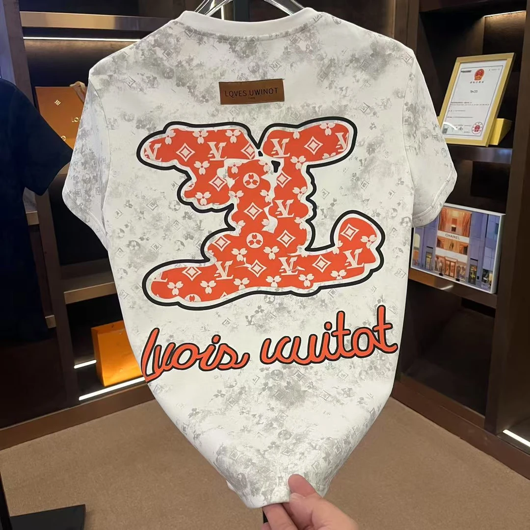 男士春夏新款轻奢时尚休闲百搭短袖T恤K69