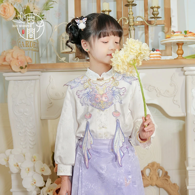 云肩【云锦】中国风女童汉服古风儿童重工刺绣云肩