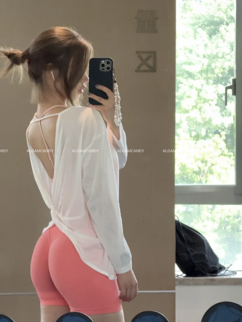 ALGAM CANDY 瑜伽罩衫女 宽松休闲健身长袖0184