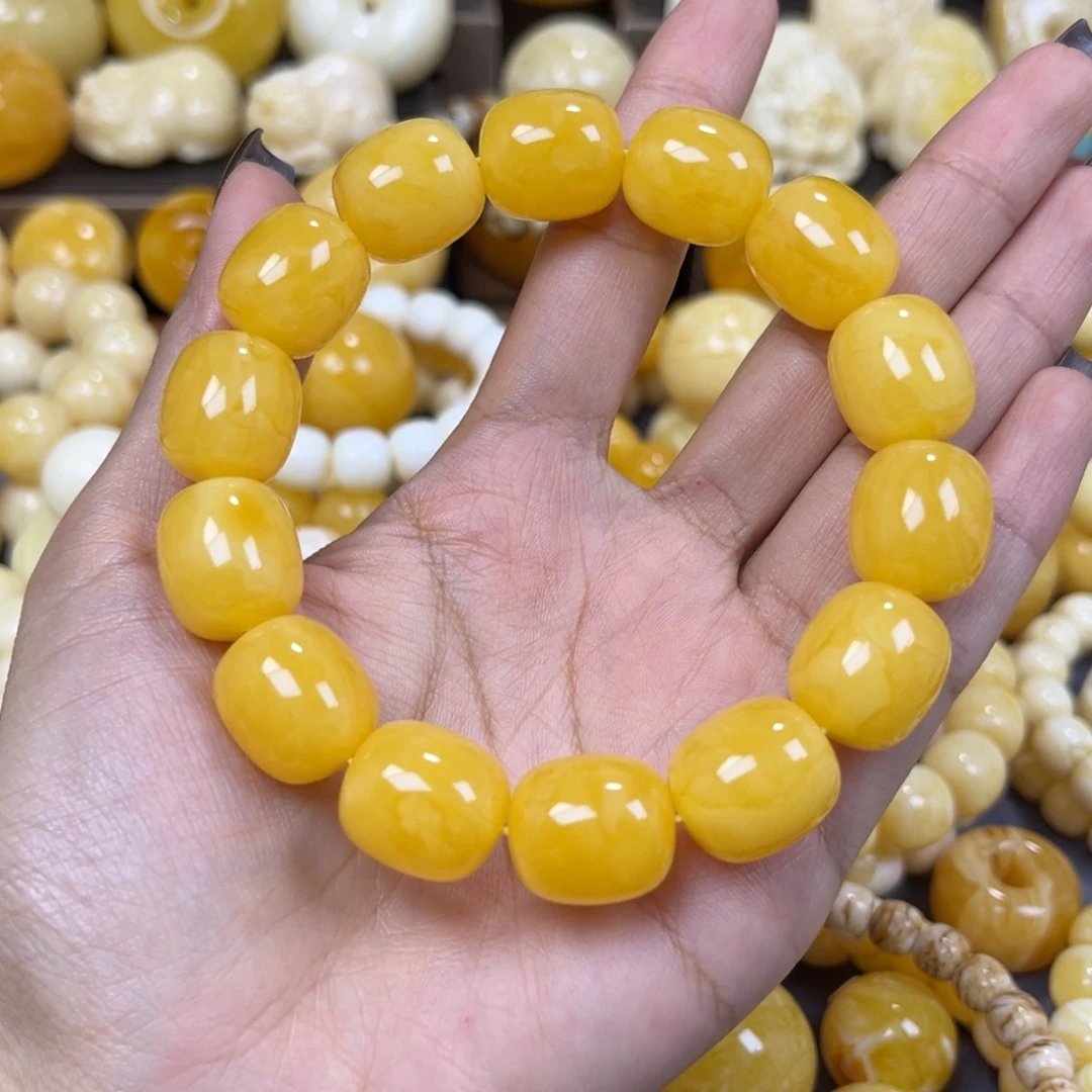 琥珀未镶嵌手串15+