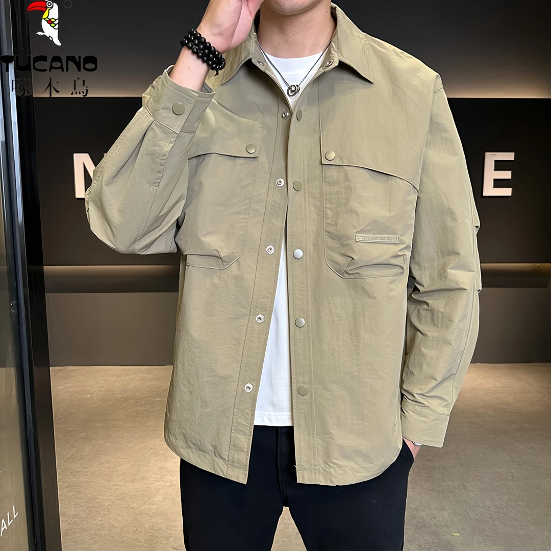 TUCANO/啄木鳥工装翻领户外春秋夹克宽松外套男士长袖时尚休闲