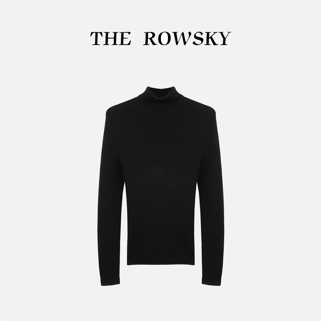 杨圣坤2025新品高领无缝一体抗起球修身打底羊毛针织衫女SQ258714