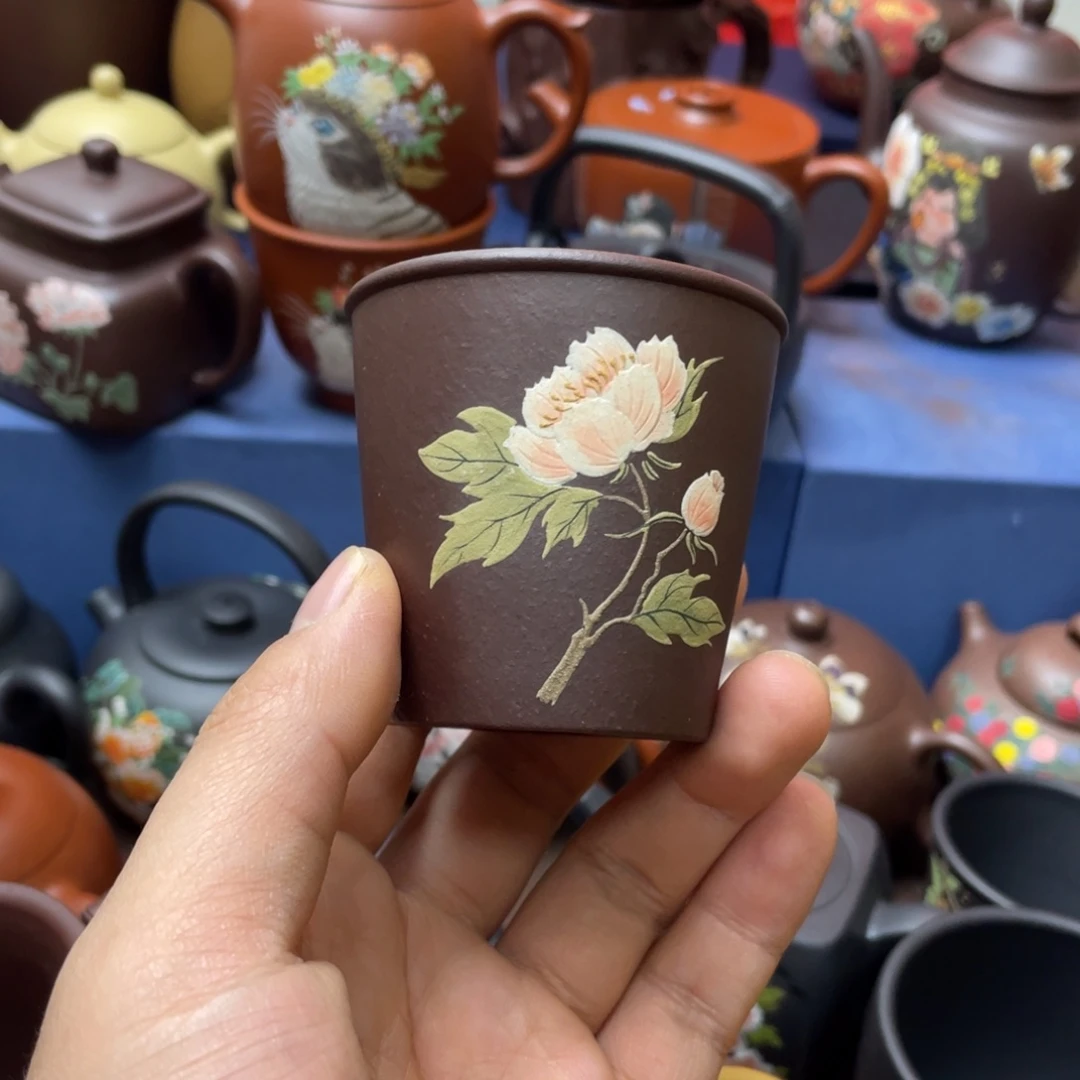 红泥茶杯紫砂主人杯100cc
