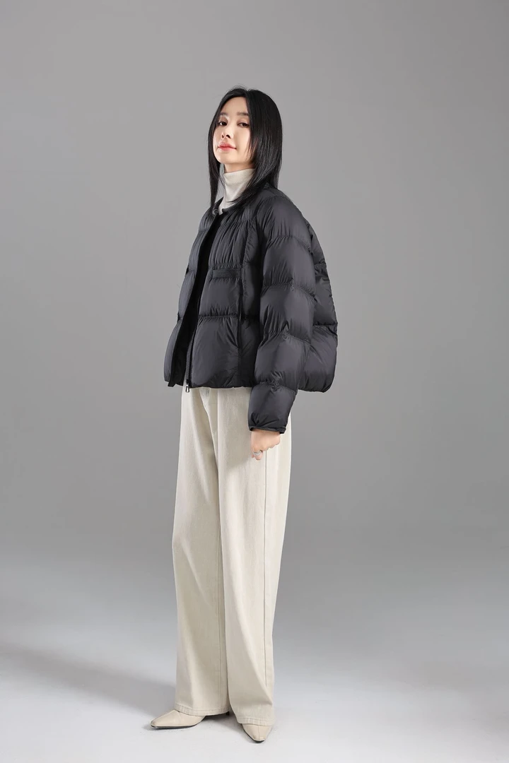 【新国标90白鸭绒】保暖显瘦2025新款设计师款龟背女羽绒服