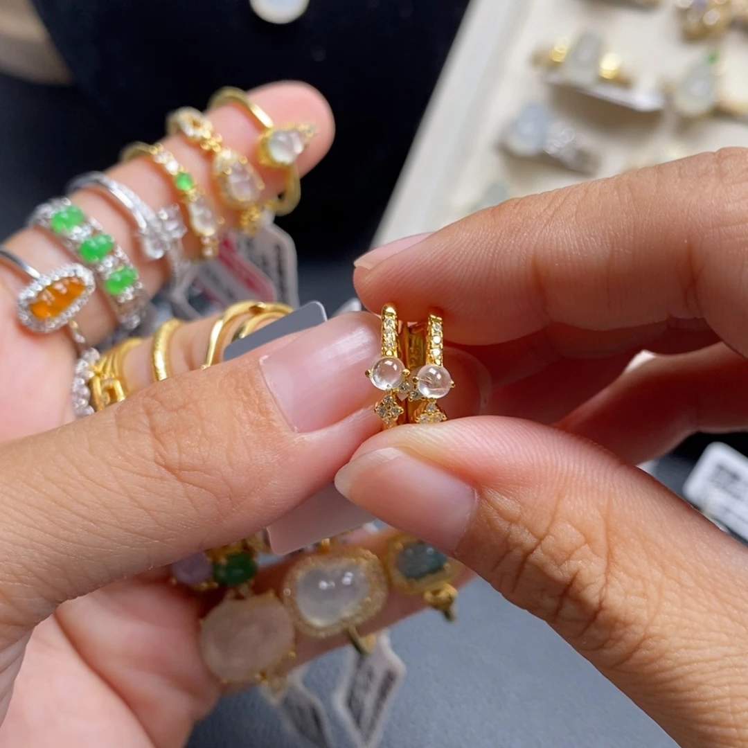 翡翠银S925镶嵌戒指