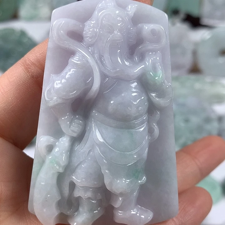 翡翠未镶嵌颈饰关二爷福利