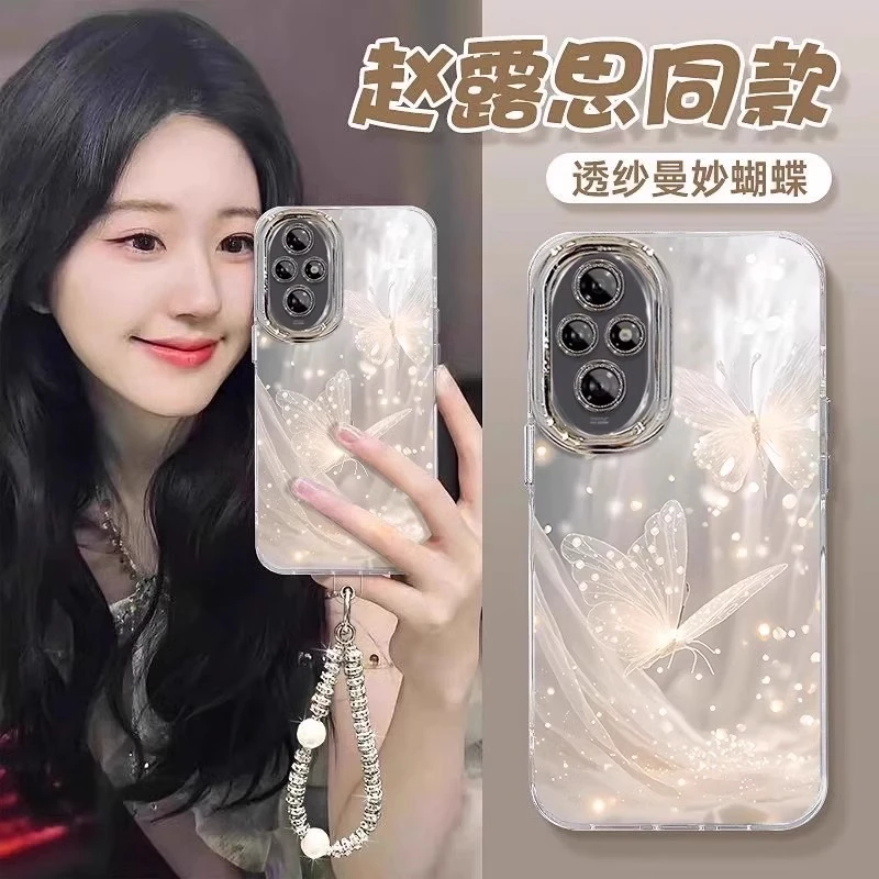 曼妙蝴蝶适用华为nova13pro手机壳女新款12防摔11带挂绳10时尚30+