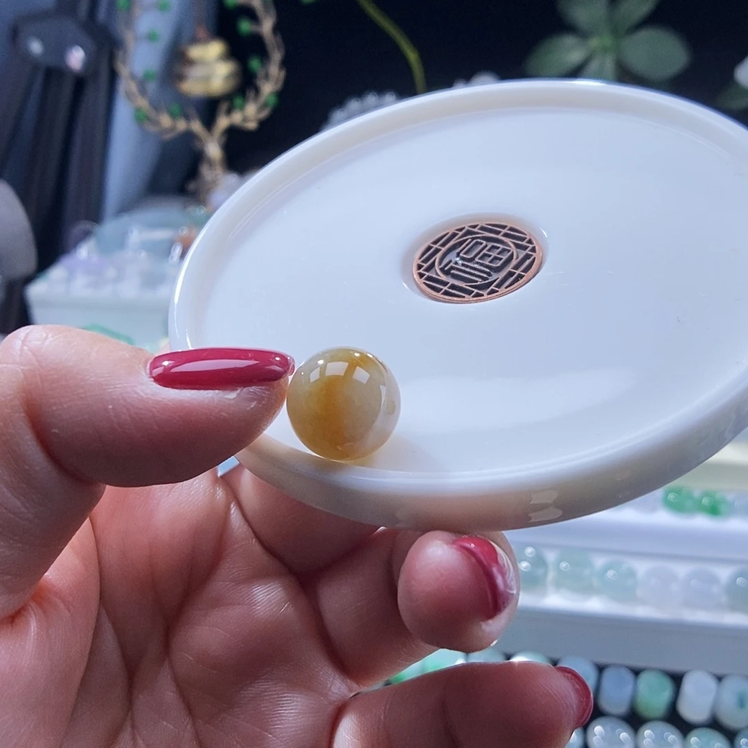 翡翠未镶嵌颈饰圆珠13.3