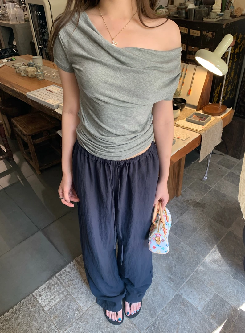 2025年夏季新款【会呼吸的麻裤】天丝亚麻松紧腰阔腿直筒休闲长裤女