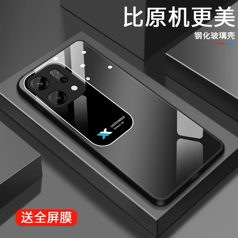 方块视窗适用oppoReno14手机壳Reno14Pro玻璃壳壳新款限量全包防