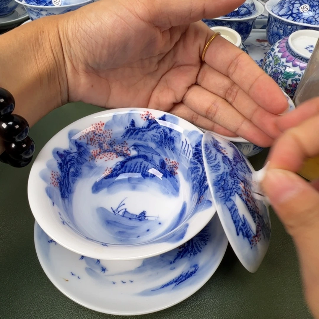 景德镇纯手工纯手绘茶具木木22