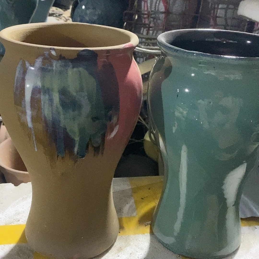 红陶瑕疵15-27两个