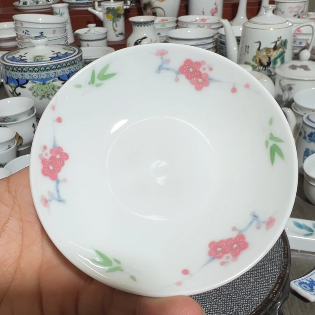 醴陵瓷直播供货基地手绘10厘米味碟