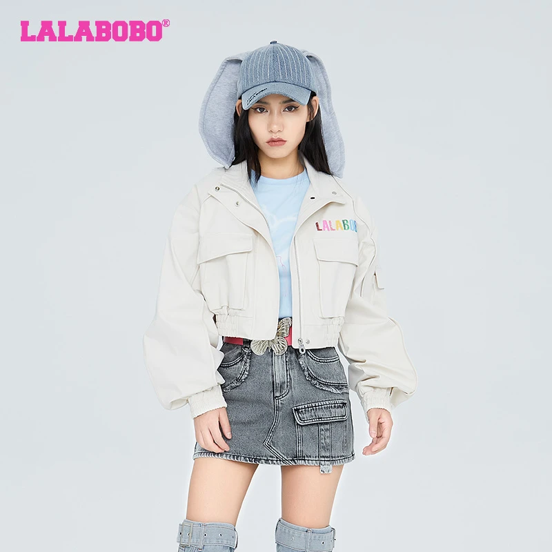 7542【金拐子】LALA多彩亮片绣廓形牛仔夹克外套LBCC-WSJW14