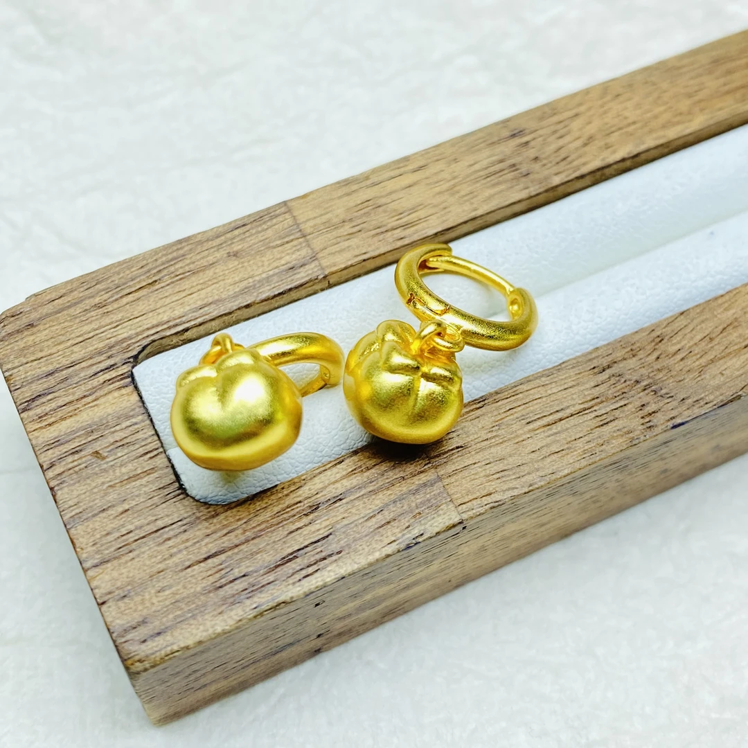 K0710黄色柿子耳坠多样性发货47474