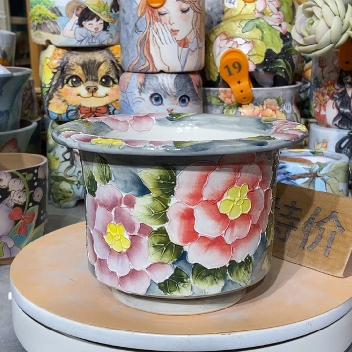 红陶景德镇艺术手绘作品