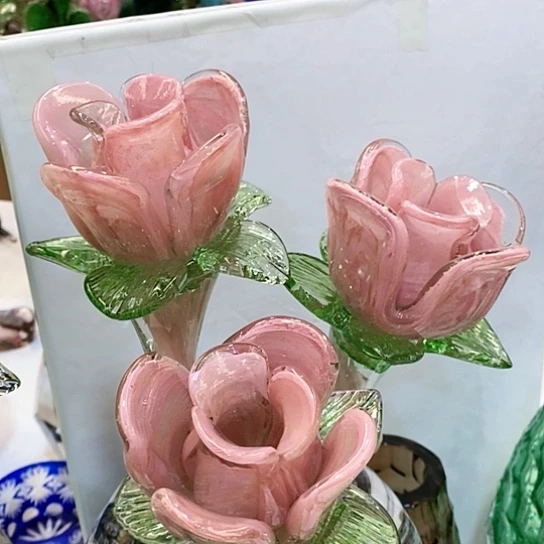 琉璃花瓶高45厘米宽8厘米