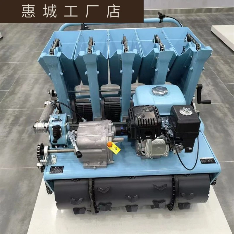 2022新款第六代汽油机自走式大蒜播种机 小型多行种蒜瓣种植神器