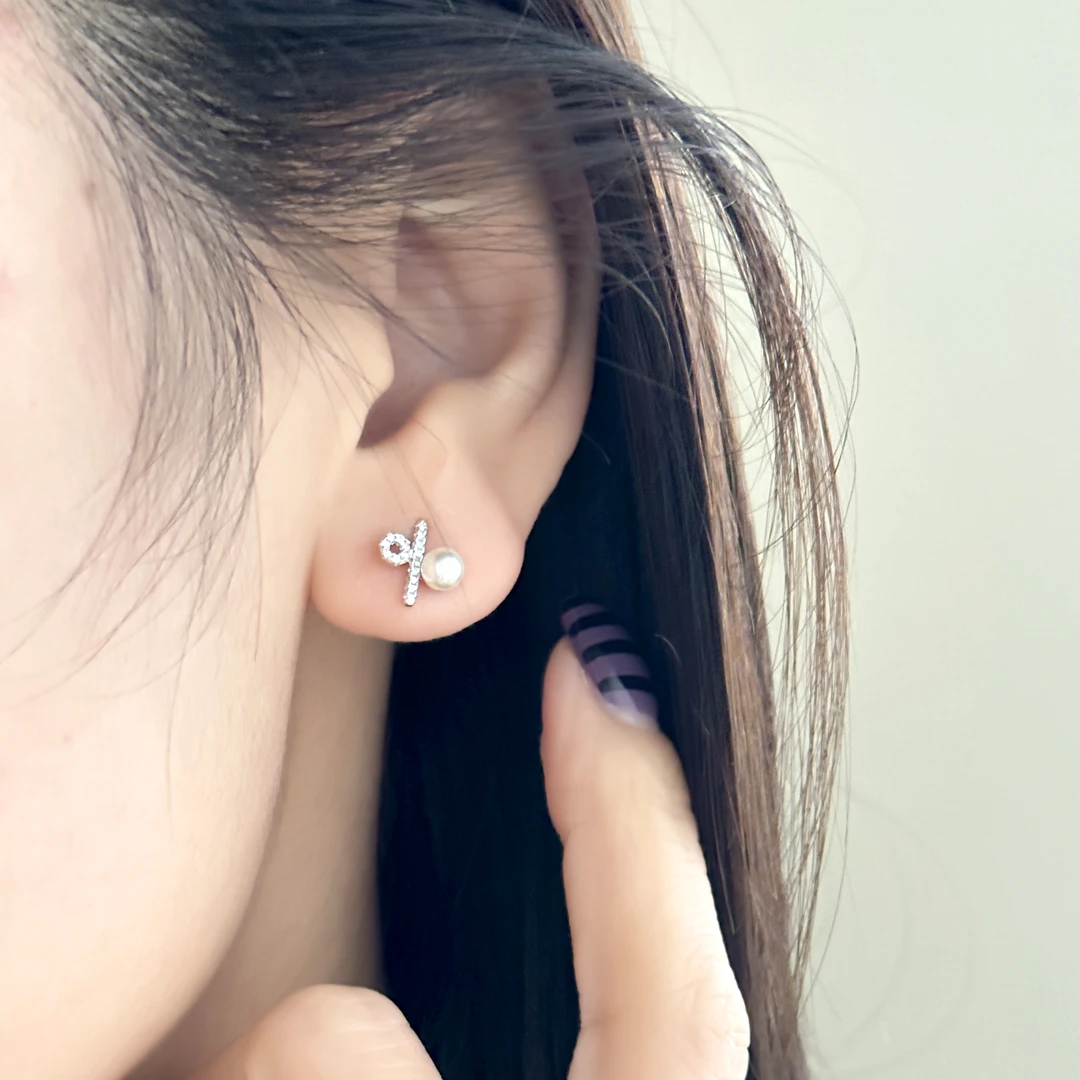 925银耳饰 ins风时尚简约百搭气质女百分比符号耳钉2#3722