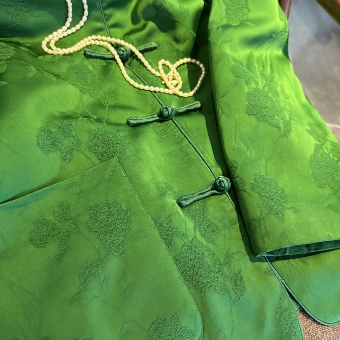 澄澈 芳华设计新中式复古印花棉服国风圆领百搭款小棉服