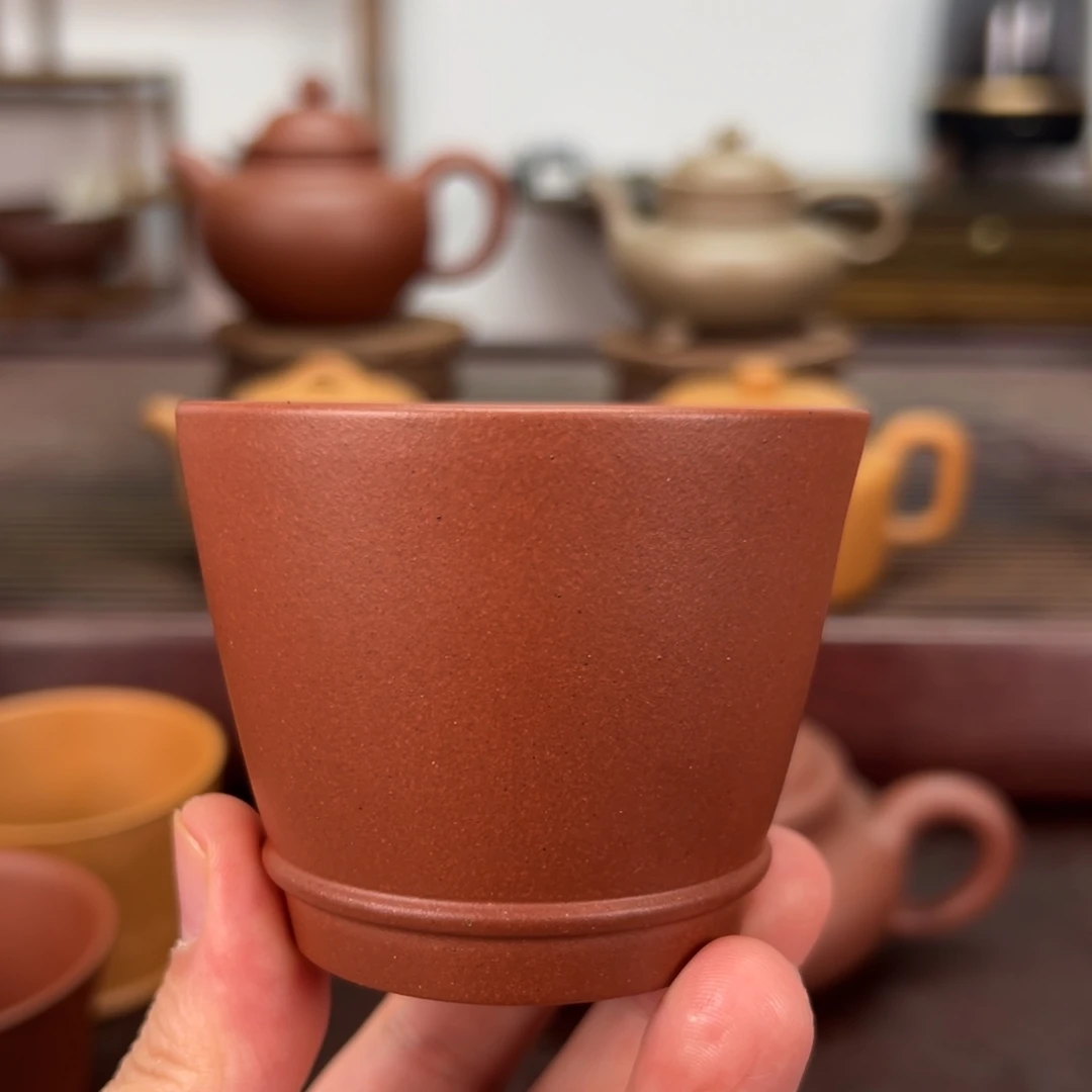 宝***技紫砂茶壶红棕泥主人杯