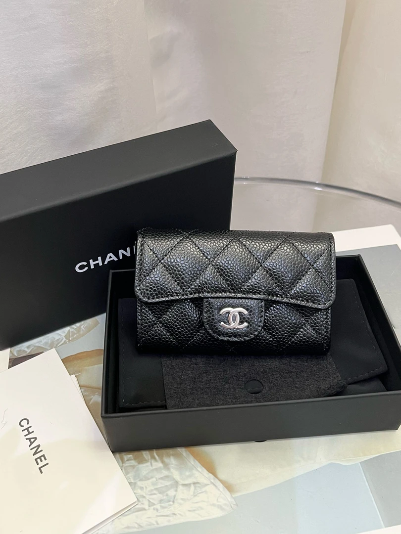 全新未使用 Chanel/香奈儿 chanel黑银cf卡包
