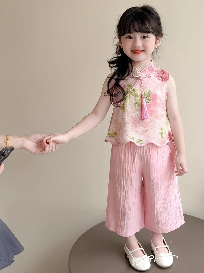 女童国风套装夏季2025新款儿童汉服日常可穿小童巨好看新中式夏装