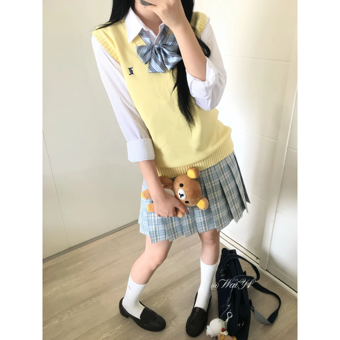 【晴光】雾果方程式原创jk格裙正版日系蓝色百褶裙半身裙高腰学院风