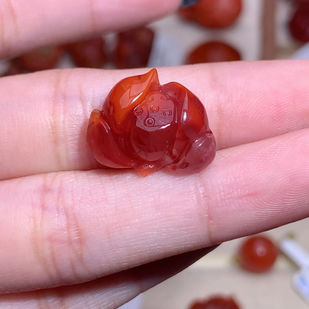 南红玛瑙未镶嵌南红荷花2