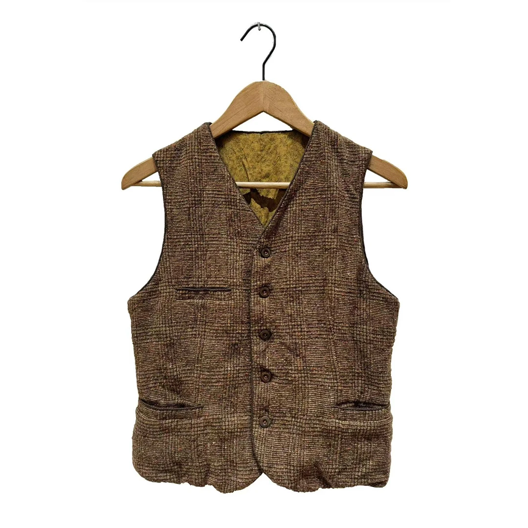 左岸迷香 Z25FW6014 布衣分享羊毛混纺【短马甲】原创小众毛呢马夹